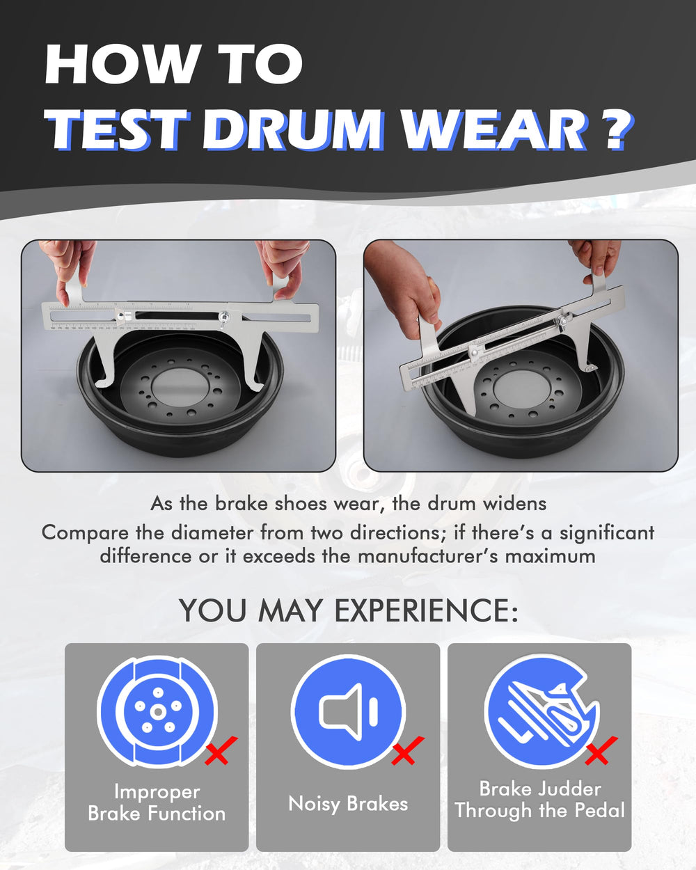 FAITIO drum brake tool handheld design for comfortable use