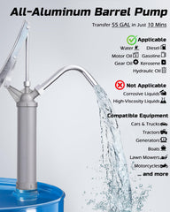 FAITIO drum pump sealed connection for leak-free operation