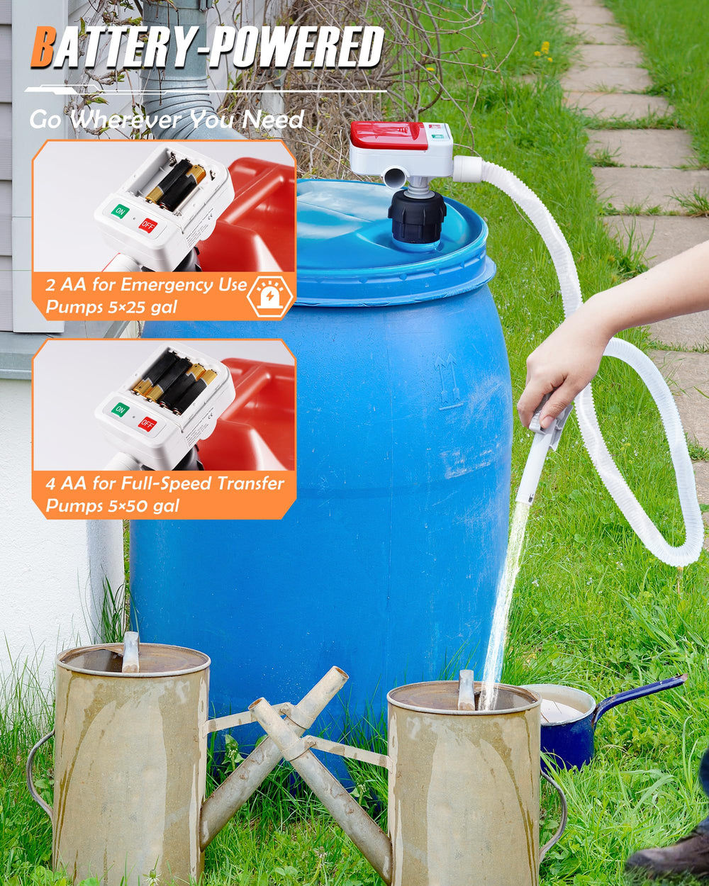 FAITIO portable design makes refilling small engines quick and convenient