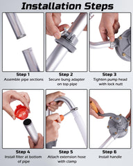 FAITIO telescoping drum tube extended to fit drums.