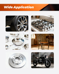 FAITIO wheel hub cleaner works on rotors, calipers, and axles.