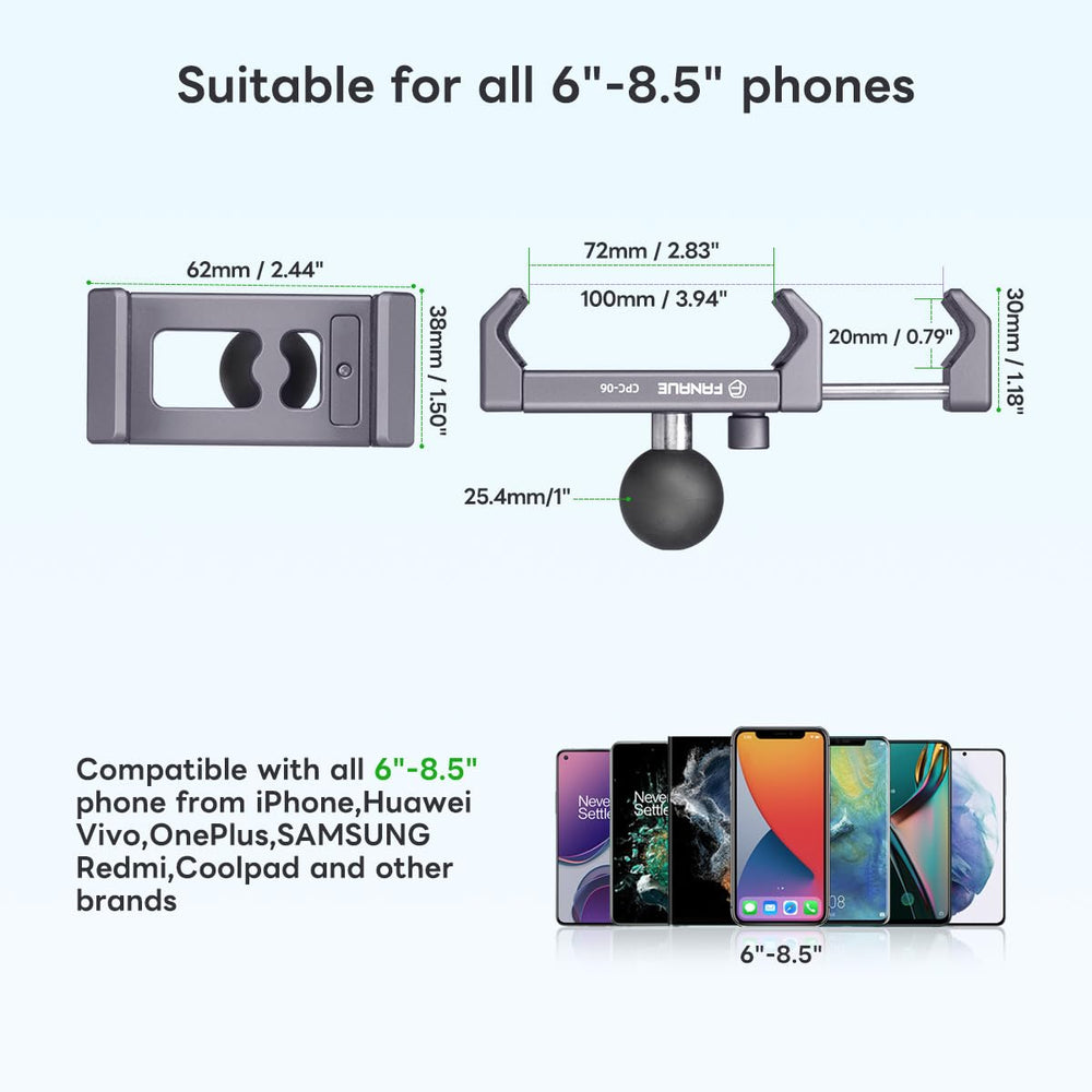 FANAUE RAM B size compatible mount showing easy installation and stable fit