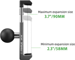 FANAUE thick-case support fits phones with cases up to 14 mm.