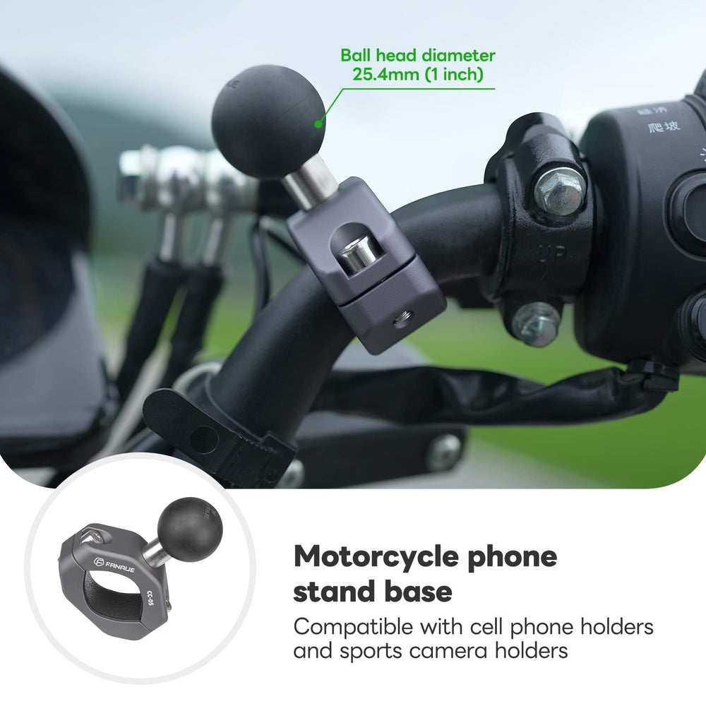 FANAUE 360-degree ball rotation enables adjustable viewing while riding.