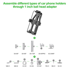 FANAUE 1-inch RAM ball head compatibility for flexible mounting.