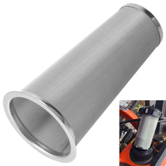 FancyTark cone filter top view highlights premium stainless steel construction for Kubota BX compatibility.