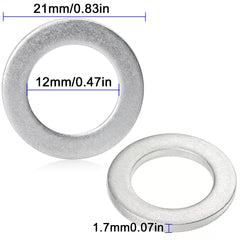 FANHAY aluminum crush washer demonstrates durable metal construction for long-lasting seal.
