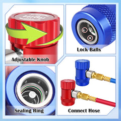 Fanovo service kit package displaying complete refrigerant connection options