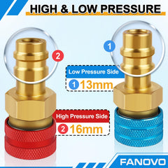 Fanovo brass construction adapter kit withstands corrosion and temperature changes for lasting use.