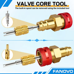 Fanovo compatibility with auto A/C and refrigerator hoses expands charging options.