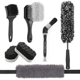 Fantasticlean 7PCS wheel brush kit with 360° bendable head for scratch-free cleaning.