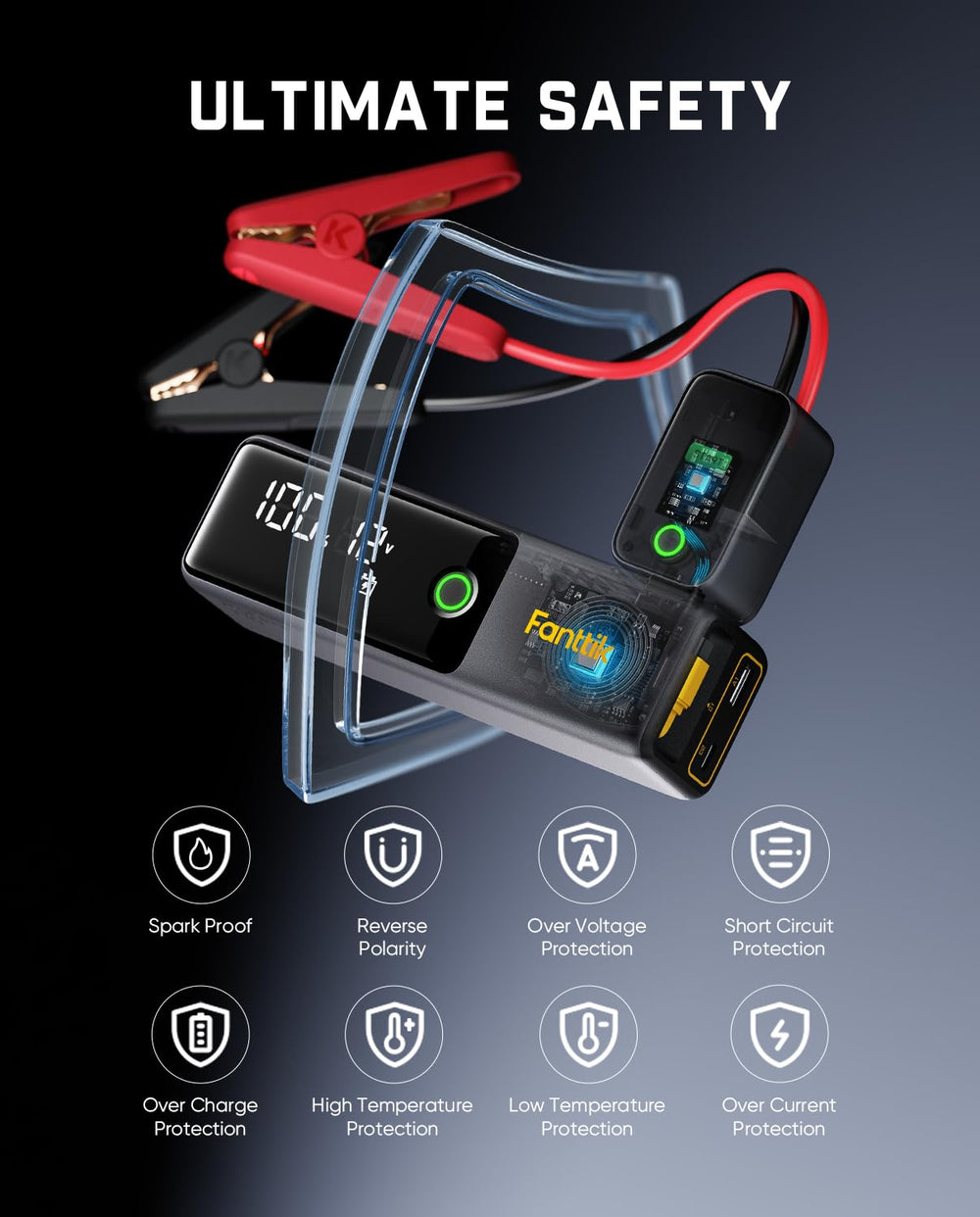 Fanttik Potent T10 TenSafe safety system with spark-proof protection