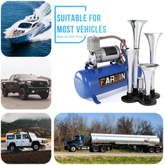 FARBIN 12V air compressor 6L enables reliable operation for the system.