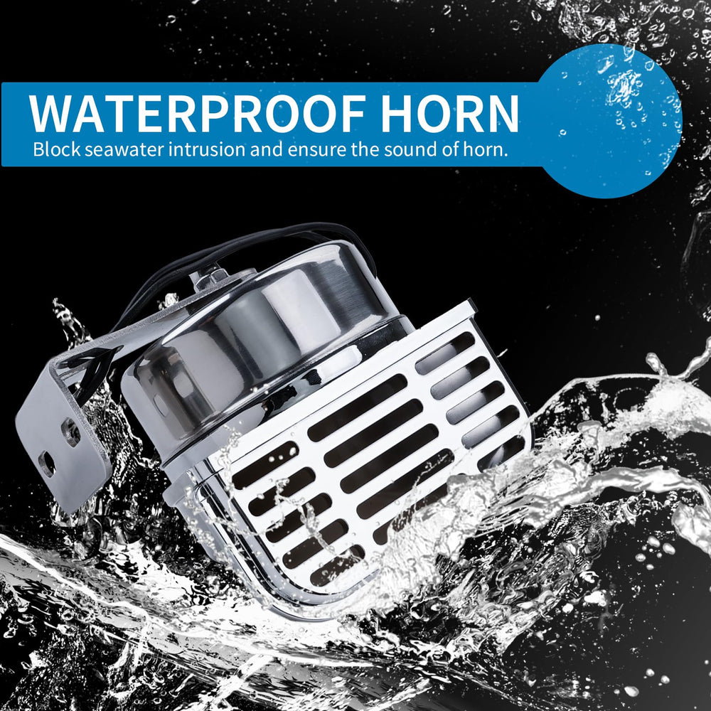FARBIN 12V boat horn installed on vessel demonstrating reliable weatherproof operation.