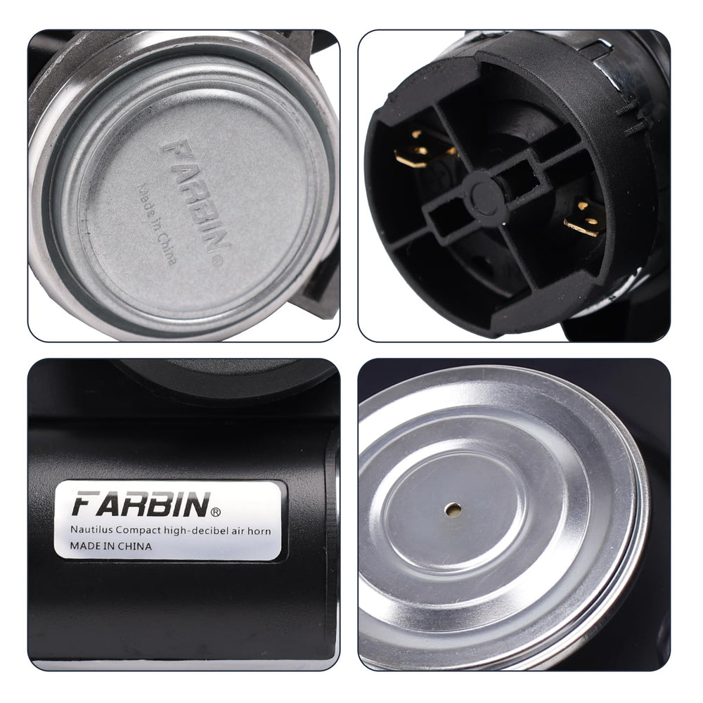 FARBIN air horn installation at the vehicle front improves traffic awareness.