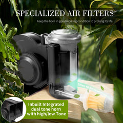 FARBIN air pump upgraded compressor delivers fast horn response without extra air source.