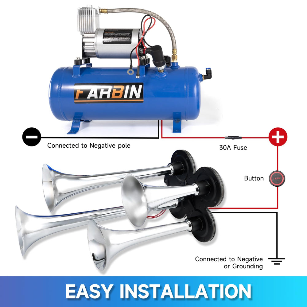FARBIN 178dB horn test demonstrates its high-volume output.