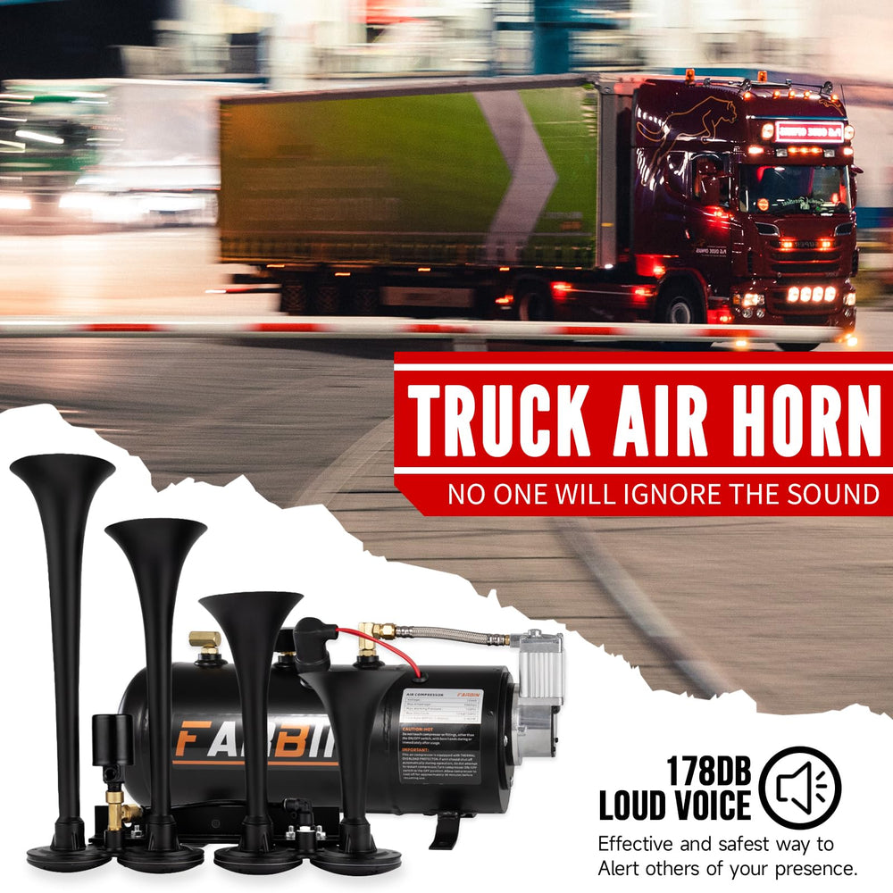 FARBIN train horn kit mounted on a vehicle for loud signaling on the road