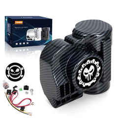 FARBIN train horn motorcycle 12V mounted for clear alerts.