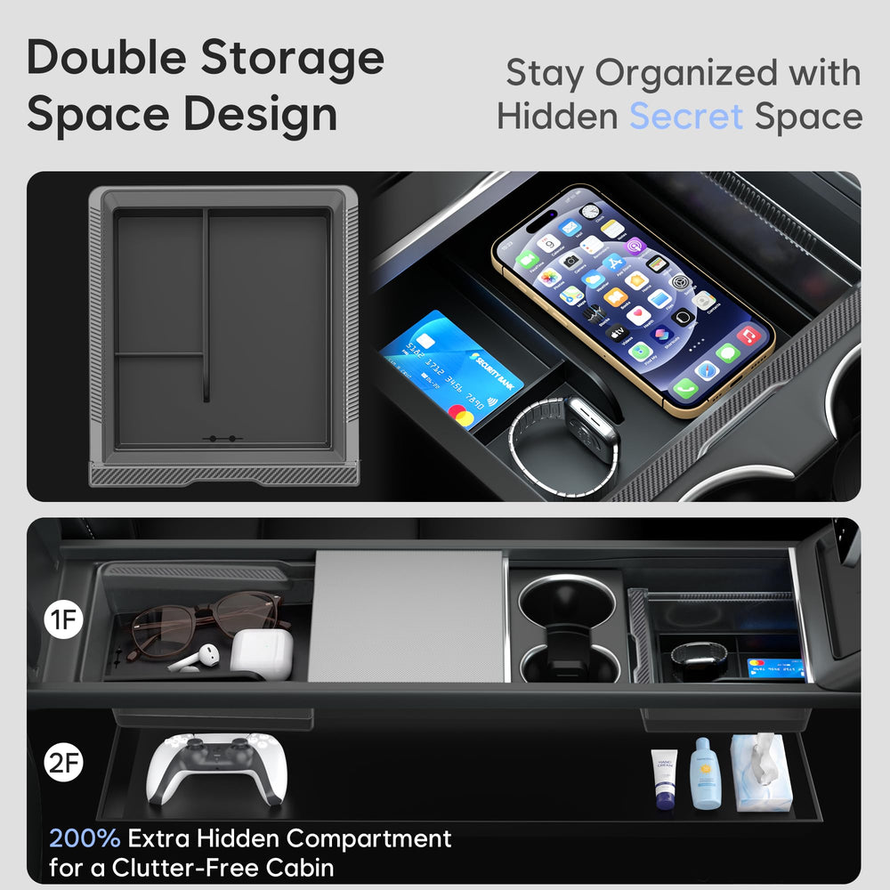 Farmogo privacy storage box with silicone liner keeps cards and registrations secure and organized.