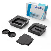 Farmogo center console tray for Tesla Model Y Juniper 2025-2026 keeps essential items neatly within reach.