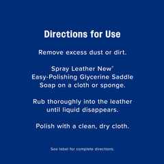 Natural shine and supple feel achieved with Farnam soap on treated leather.