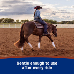 Leather after use exhibits natural shine and moisture retention from Farnam soap.