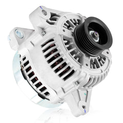 Farrme 1012117670 100A alternator side view showing robust housing for reliable charging.