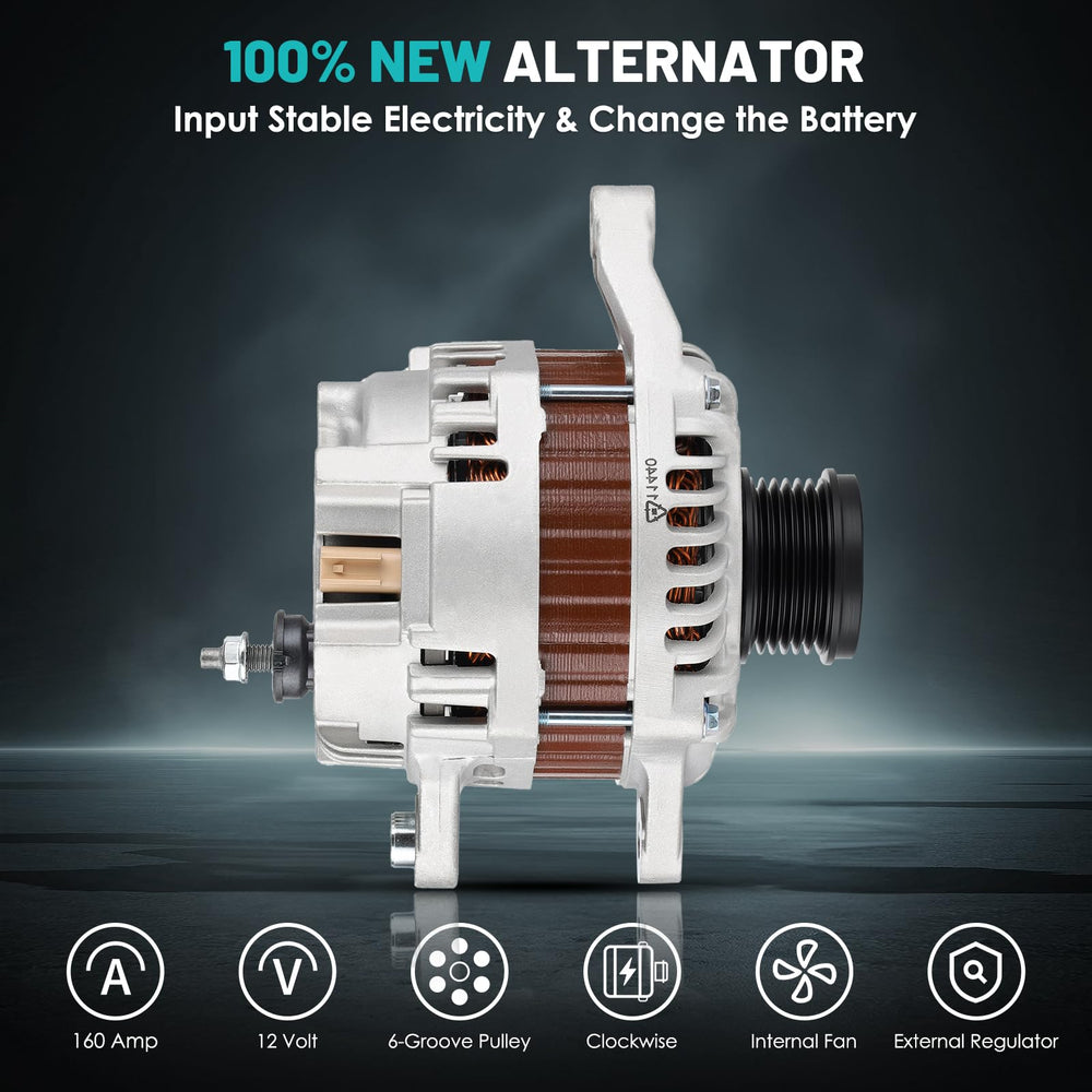Farrme 11440 alternator side view with compact profile