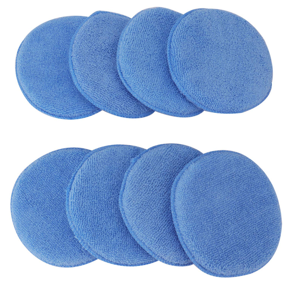 Fasmov microfiber pad closeup blue shows soft weave for gentle, even waxing