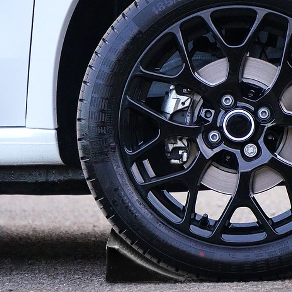 Fasmov compact packaging wheel chock set for easy transport and storage.