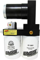 FASS PF-3001 144-micron particulate filter reduces cavitation and smooths flow.