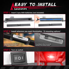 FASTCHOY AUTO roll-bar mount LED light attaches securely to bars