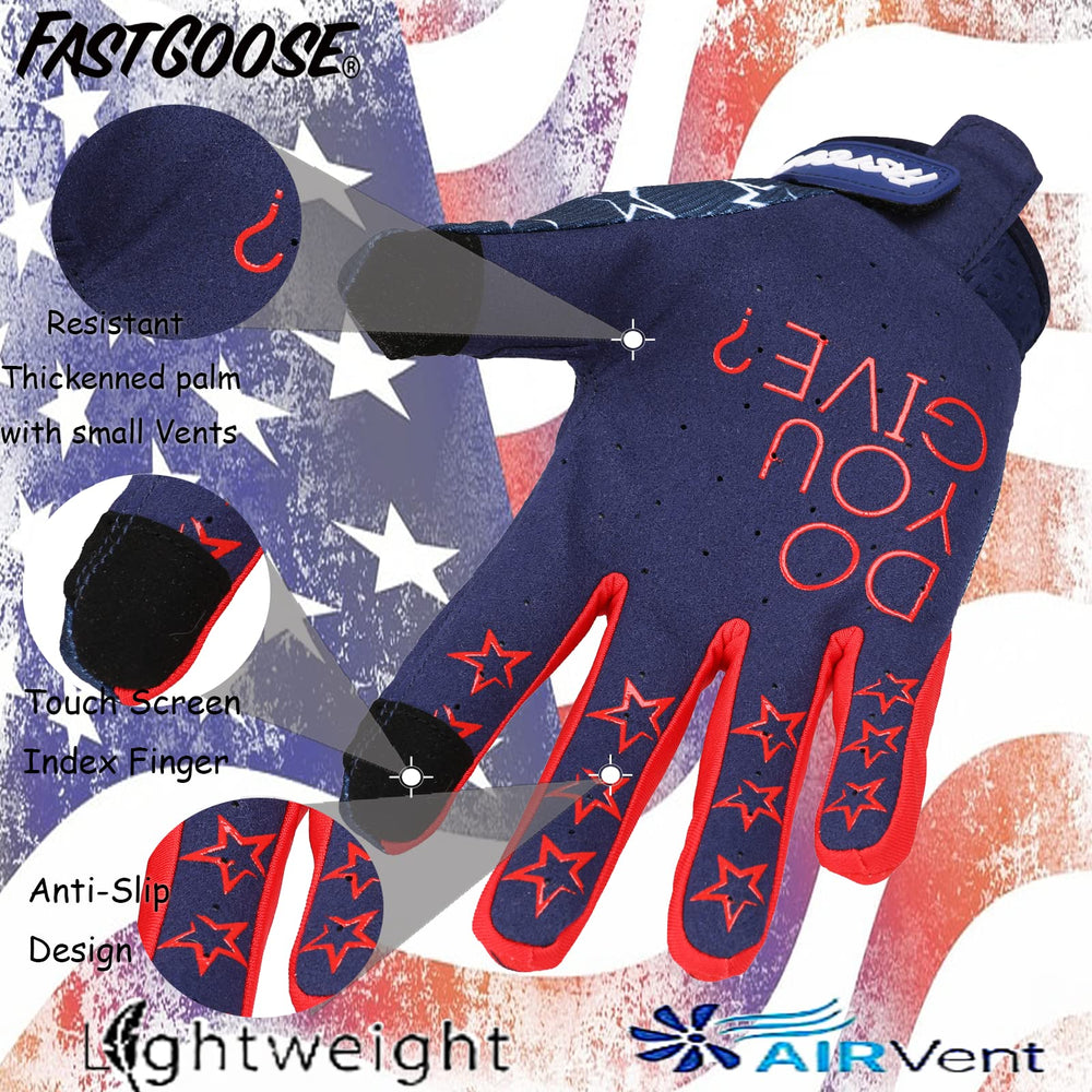 FASTGOOSE motorcycle gloves with touchscreen-friendly fingertips for quick map checks.