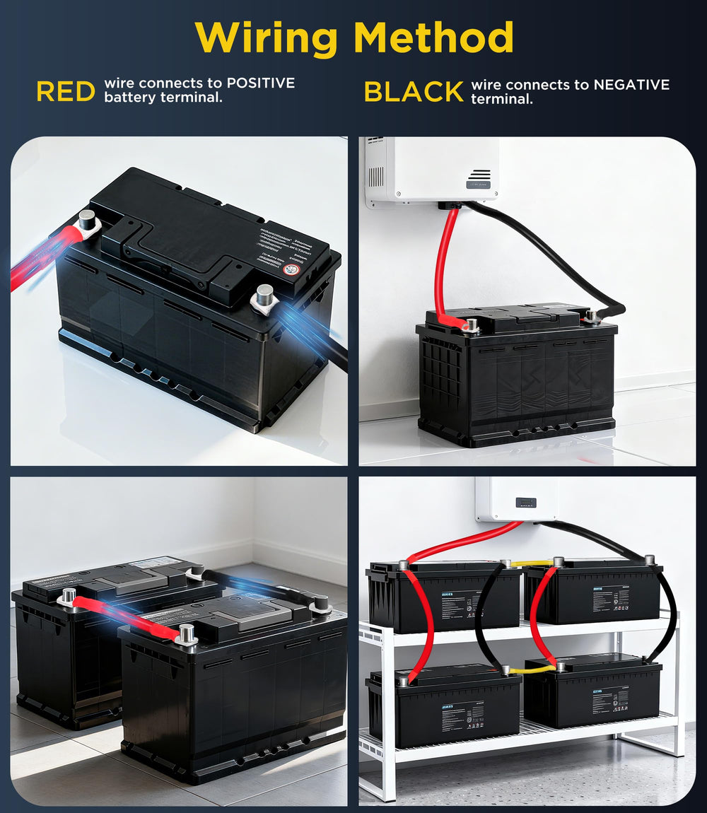 FASTSTORM 4AWG black battery cable for dependable negative connection.