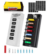 FASTSTORM 6-circuit fuse panel enables compact, organized wiring for autos, boats, and RVs.