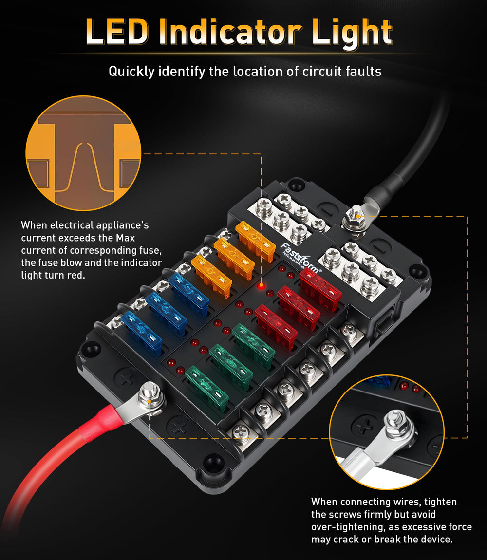 FASTSTORM complete fuse kit includes fuses and heat shrink for immediate installation.