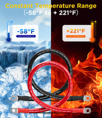FASTSTORM flexible 4 gauge cable with multi-layer heat shrink protection.