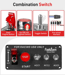 FASTSTORM red LED push button start providing quick ignition feedback