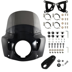 FATECIM 575 headlight fairing on Harley Sportster adds retro style.