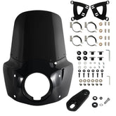 FATECIM headlight fairing with 5.75-inch cutout for Harley front view and style boost