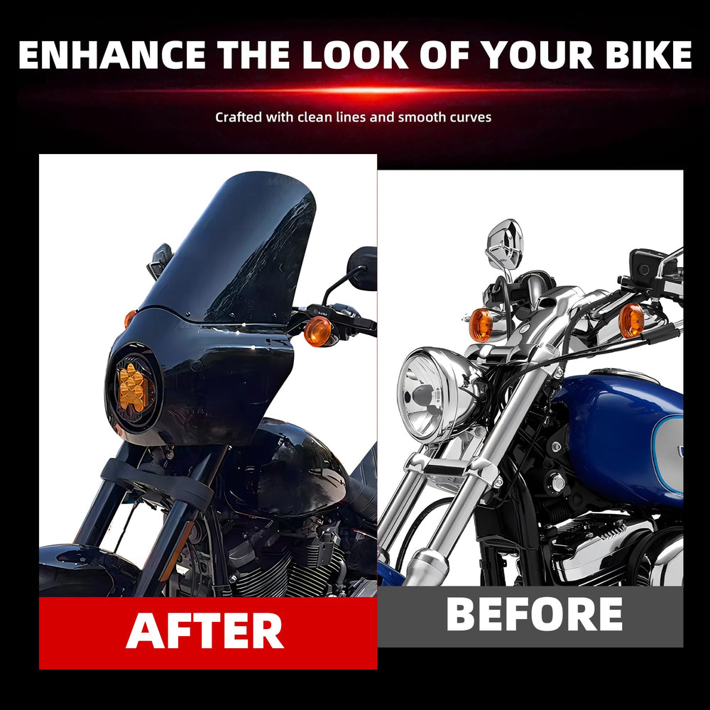 FATECIM headlight fairing side profile in gloss black finish
