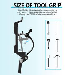 Fatyehx quick-release clamps provide easy access and fast tool mounting.