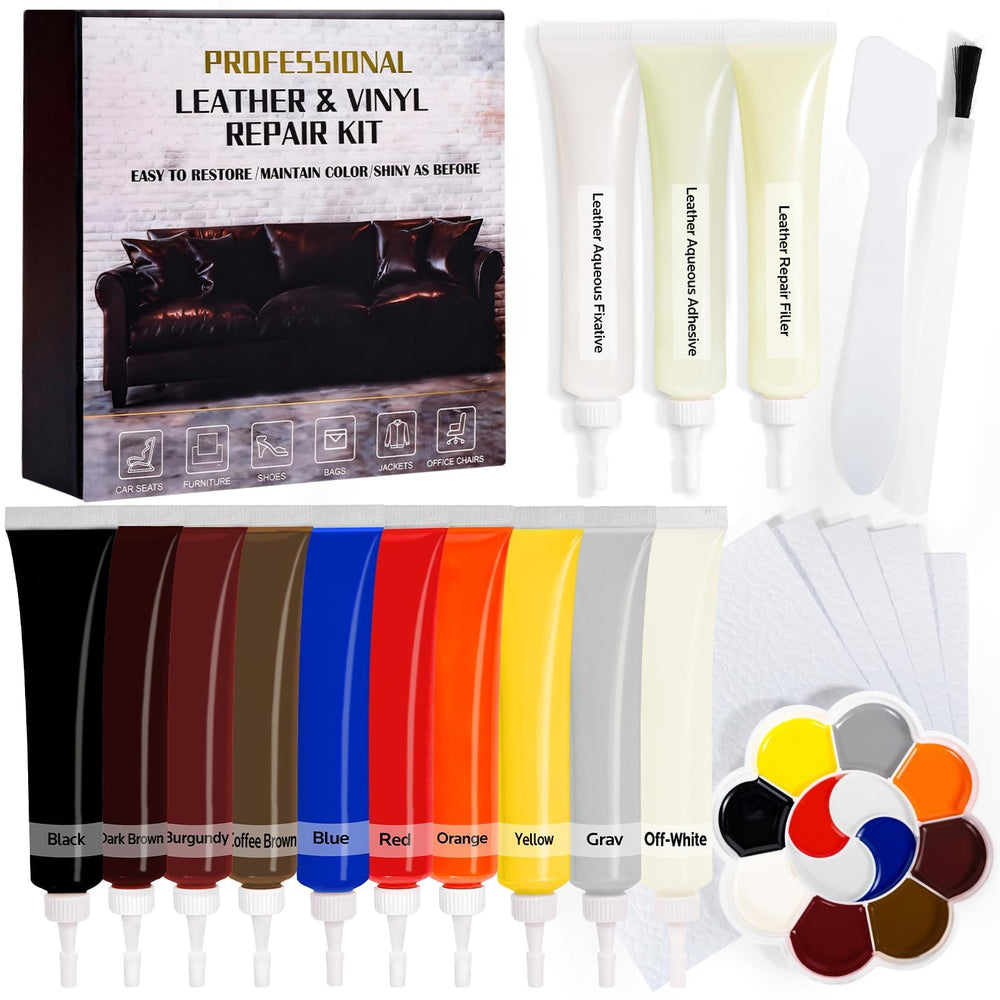 FAVIRZCE color matching palette for seamless vinyl and leather repairs