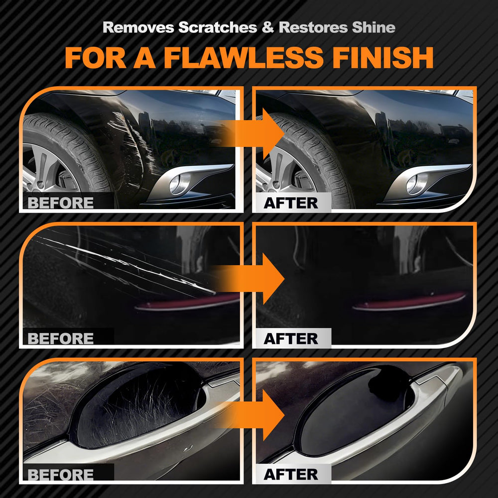 Professional-grade compound erases fine scratches and swirls safely.