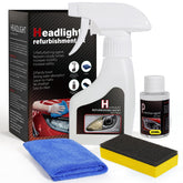 FAVIRZCE headlight restoration kit overview shows polished lens and packaging.
