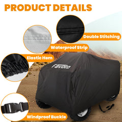 Favoto cover sized 82.7 x 47.2 x 45.2 inches fits many ATVs.