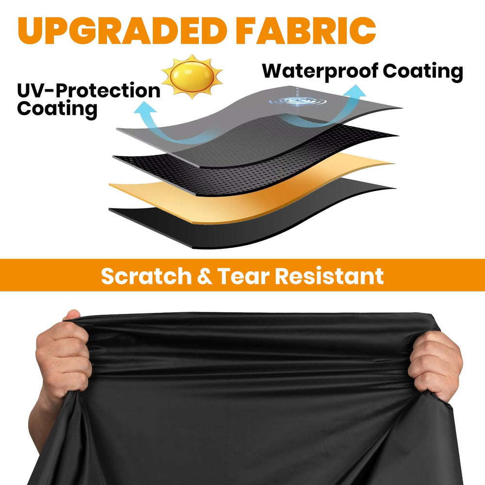 Favoto ATV cover with waterproof sealing tape blocks rain entry.