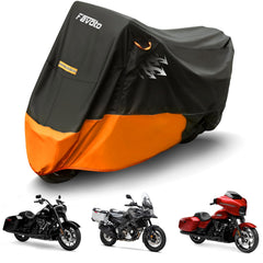 Favoto Harley cover fabric close-up shows durable 420D Oxford material protecting your bike.