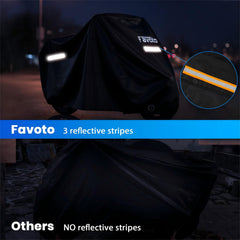 Favoto motorcycle cover with lock-holes providing anti-theft option